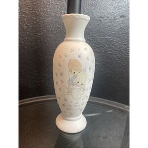 VTG  Precious Moments Porcelain Vase "To Thee With Love" Boy Pushing Girl Swing